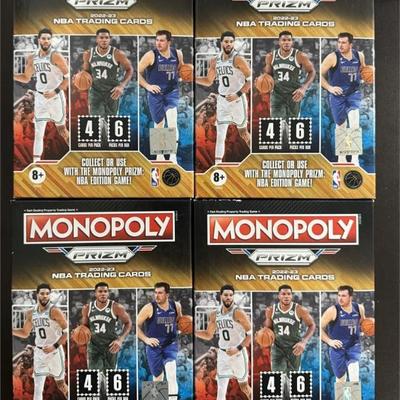 LOT OF (4) 2022-23 Prizm Monopoly Basketball Factory Sealed Blaster Box Banchero