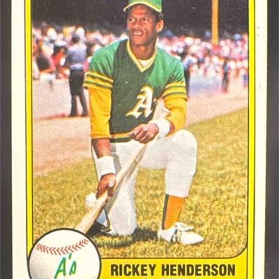 1981 Fleer Rickey Henderson #574 Athletics