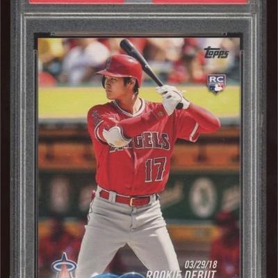 2018 Topps Update #US285 Shohei Ohtani PSA 10 Rookie Dodgers World Series