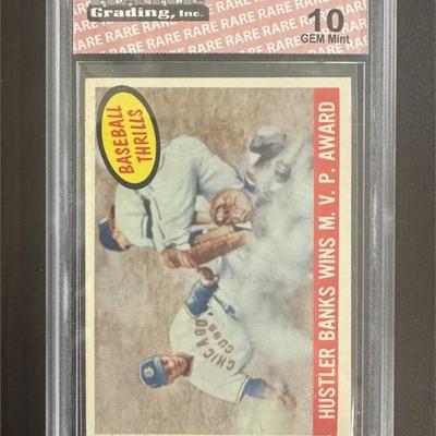 1959 Topps #464 Ernie Banks Graded Perfect GEM-MINT 10 RARE