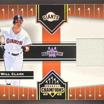 2005 Donruss Champions Will Clark Game Used Jersey Card #48 Giants