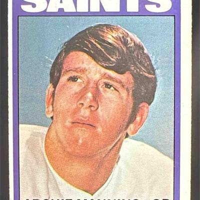 1972 Topps Football Archie Manning #55 RC New Orleans Saints