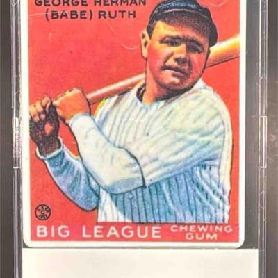 R&N Porcelain Ceramic 1933 Goudey #149 Babe Ruth Record /2873 Sealed Rare