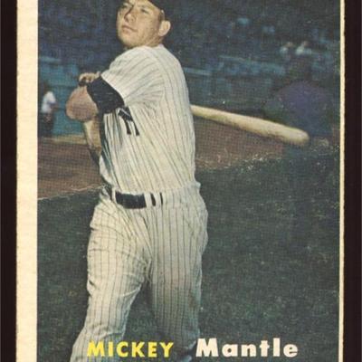 1957 Topps Mickey Mantle #95 Original