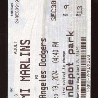 Shohei Ohtani 1st Player In MLB History 50/50 Original Ticket High End Rare