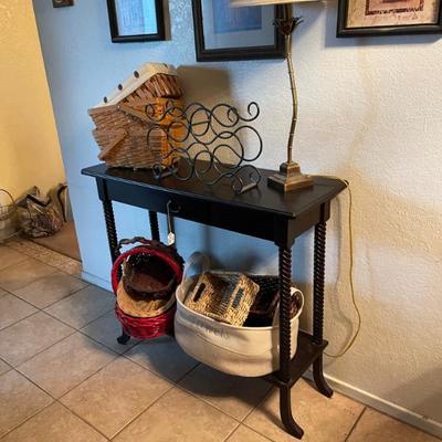 Baskets and table 