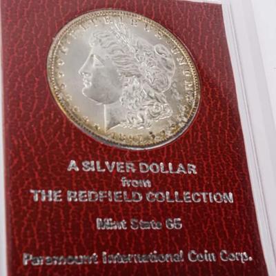 Redfield Collection 1897 S Morgan Dollar - 90% Silver, Paramount International 1 Of 2