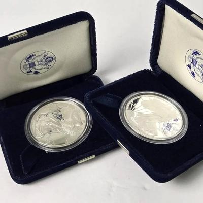 2005 W American Eagle 99.9% Silver Proof Coins (2)