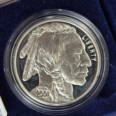 2001 P American Buffalo 90% Silver Commemorative Proof Dollar Coin