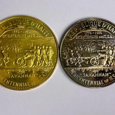 Haiti 1000 Gourdes .900 Gold & 25 Gourdes 0.925 Silver Coins - 1974 USA Bicentennial Proof Set