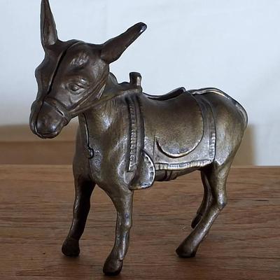 Vintage Cast Iron Donkey Still Bank