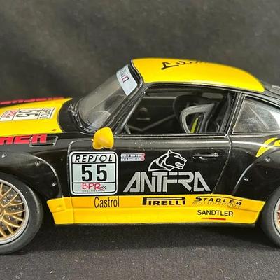 1:18 Porsche 911 GT2 Race Car Model – ANTERA Livery – Detailed Diecast – Lot #55 Repsol