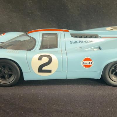 Gulf-Porsche 917 Model Car – 1:18 Scale by Universal Hobbies – Iconic Racing Livery!