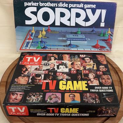 1972 Parker Brothers "Sorry!” & 1984 TV Guide TV Game board game by Triangle Publication