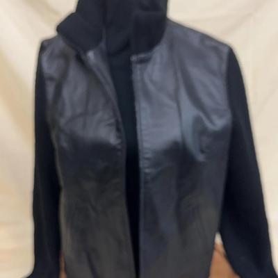J.G. Hook Genuine Leather & Knit Jacket – Size M