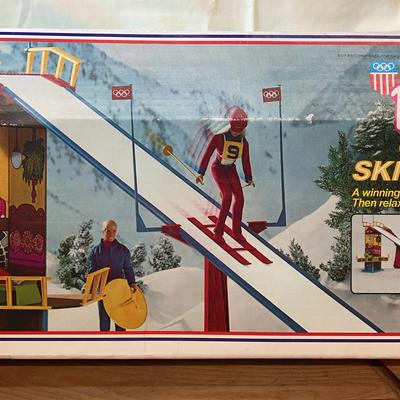 Vintage 1974 Mattel Barbie's Olympic Ski Village playset box