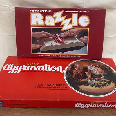 Vintage Deluxe Aggravation board game by Lakeside & Parker Brothers Razzle board game