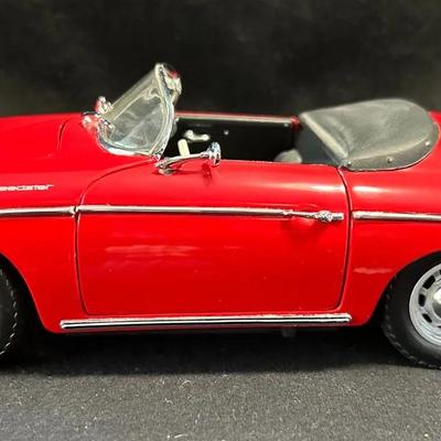 Vintage Kyosho Porsche 356A Speedster Die-Cast Model – Red – 1:18 Scale