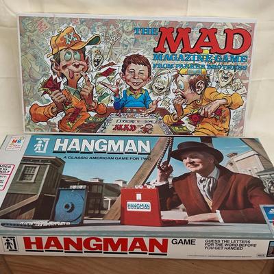 1979 Parker Brothers "The MAD Magazine Game" & “Hangman” board games