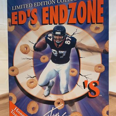 Limited edition collector's box of Ed's Endzone Honey Nut Toasted Oats cereal