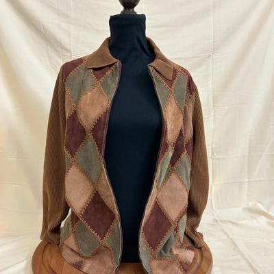 Linea by Louis Dell’Olio Suede Patchwork Jacket – Sz Small