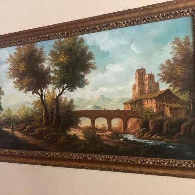 Framed oil paintings