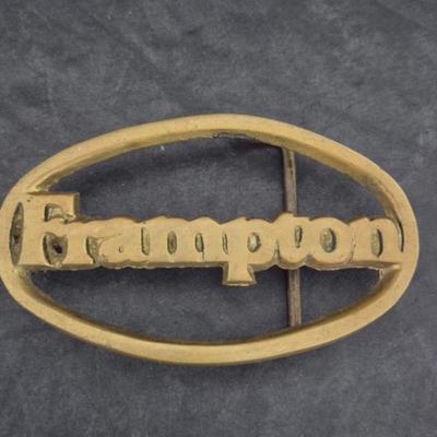 Vintage Solid Brass Peter Frampton Belt Buckle