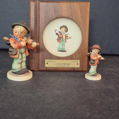 Vintage 1984 M.I. Hummel Little Music Makers Collection "Little Fiddler" Set 1 of 4