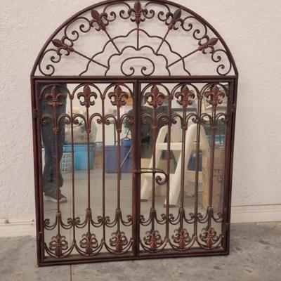 Bombay Company Melva Mirror with Fleur de Lis Design - Closed: 30" x 40"