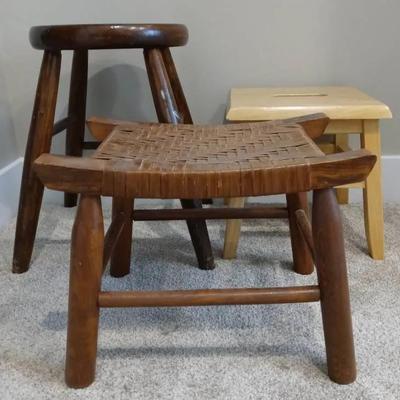 Three Wooden Stools