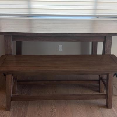 Counter-Height Dining Set, Long Bench and Two Swivel Stools