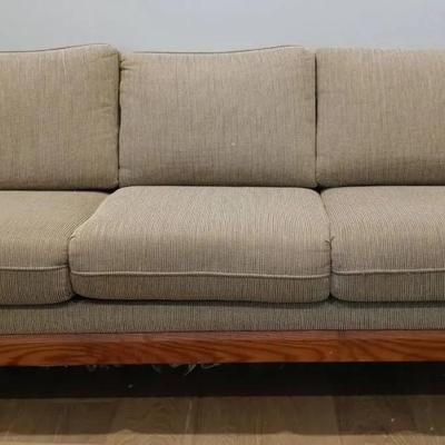 Mission Style Wood & Upholstered Sofa