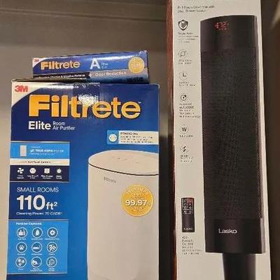 Filtrete Air Purifier & Lasko Ceramic Pedestal Heater
