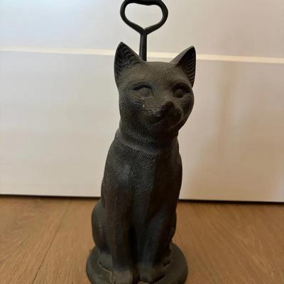 Large Vintage/Antique Cast Iron Cat Doorstop 