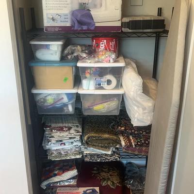 Awesome Sewing Mystery Lot Includes Metal Shelf