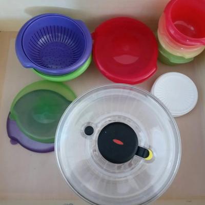 Salad Spinner & Vintage Tupperware
