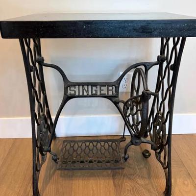 Singer Sewing Machine  - Table Base With Marble Top