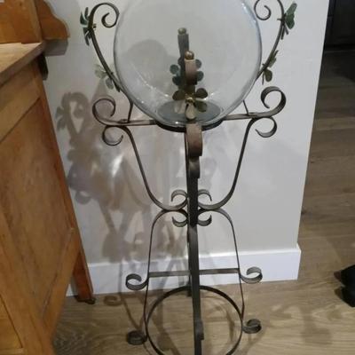 Vintage Art Deco Fishbowl Stand 
