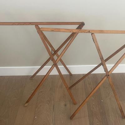 Antique Wooden Drying Rack - Collapsible 