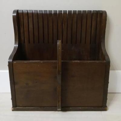 Vintage Wood Magazine Holder