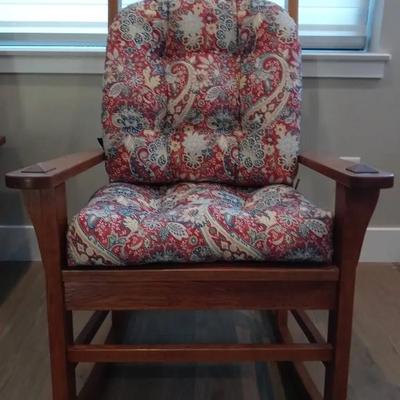 Mission Style Wood Rocking Chair