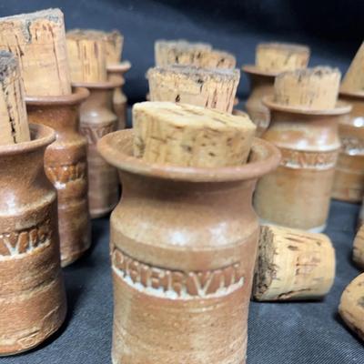 Vintage Spice Jars With Cork Lids 