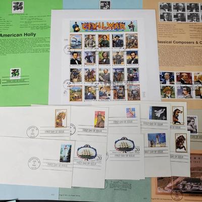 1997 FDC Souvenir Stamp Sheets • 19 Panels Collection & 1995 First Day Of Issue