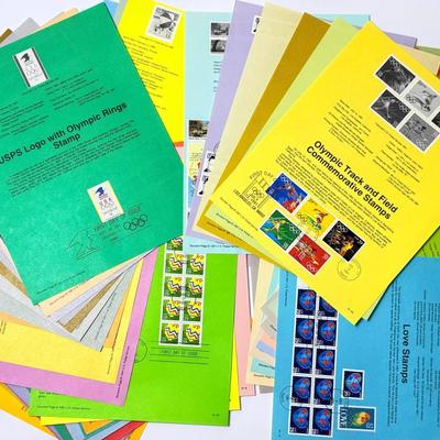 First Day of Issue Souvenir Stamp Sheets • 1990-1991 Collection • 60+ Panels