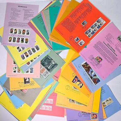 First Day of Issue Souvenir Stamp Sheets • 1992-1993 Collection • 70+ Panels