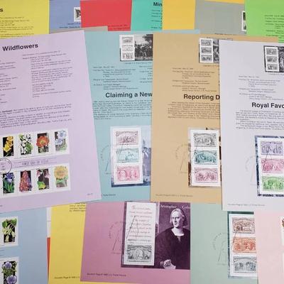 1992-1993 FDC Souvenir Stamp Sheets Collection • First Day of Issue • 70+ Panels