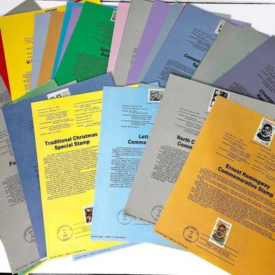 First Day of Issue Souvenir Stamp Sheets • 1988-1989 Collection • 40+ Panels