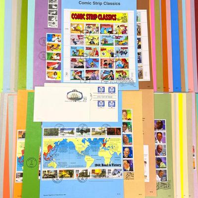First Day of Issue Souvenir Stamp Sheets • 1994-1995 Collection • 80+ Panels & More