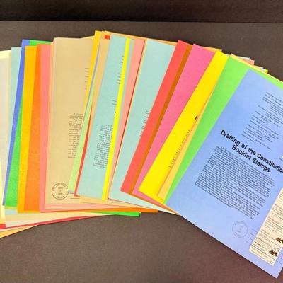 First Day of Issue Souvenir Stamp Sheets • 1986-1987 Collection • 65+ Panels