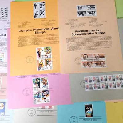 First Day of Issue Souvenir Stamp Sheets • 1983 Collection • 50 Panels